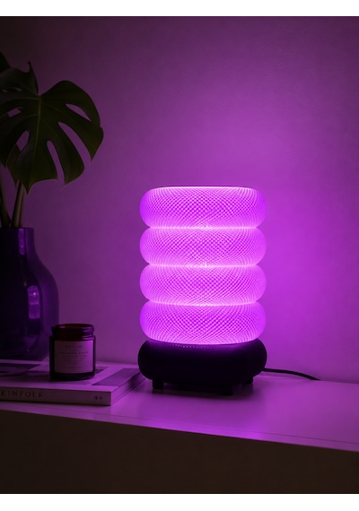 Soft Glow Masa Lambası - Fiş Bağlantılı Mor