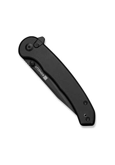 Sencut Ingot Black Aluminum Handle Black D2 Blade Blade Çakı Siyah