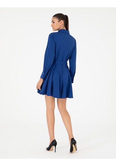 Pierre Cardin Kadın Saks Elbise Dokuma 50292931-vr045 Saks