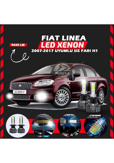 Fiat Linea 2007-2017 Sis Farı Uyumlu Şimşek Etkili Led Xenon Pro Series H1