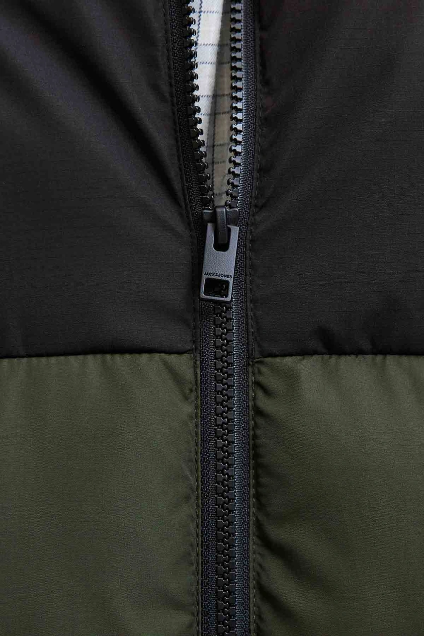 Jack & Jones Jjmaze Puffer Collar Haki Erkek Mont 000000000102352995 Haki