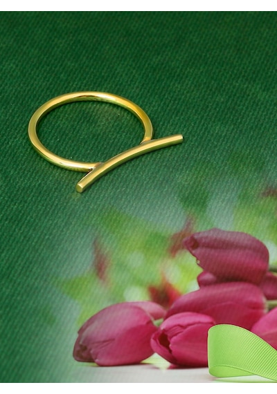 Kuyumcudukkani Elişi Çubuklu Taşsız Yüzük-10358-g Gold