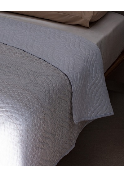 Madame Coco Niort Çift Kişilik Yatak Örtüsü - Bej/mavi 8684427018163 Ekru