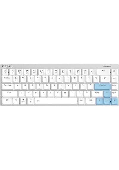 Ek868 White %65 Red Low-profile Switch Bluetooth İngilizce Mekanik Gaming Klavye