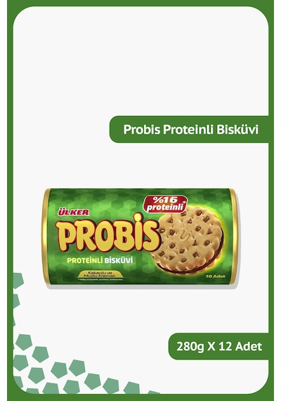 Ülker Probis Sandviç Bisküvi 10'lu Paket 12 x 280 G