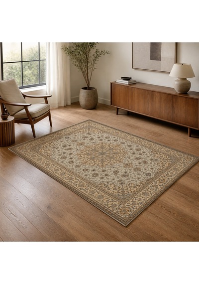 Kartela Halı Aro Halı Jüt Taban Dokuma Halı Bej - 80 X 120 Cm