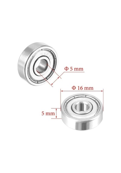 Dünya Magnet 30 Adet 625zz Rulman - Metal Mühürlü Çok Amaçlı Bilye Rulman - 5x16x5 Ölçülerinde Standart