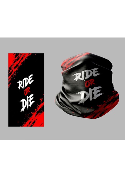 Buffalo Ride Or Die Tasarımlı Buff Maske Boyunluk Outdoor Boyunluk Unisex Bandana Siyah