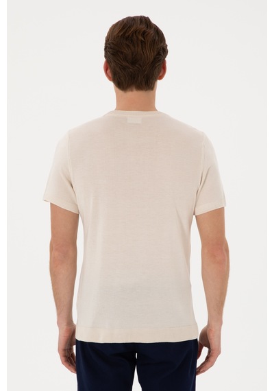 U.S. Polo Assn. Erkek Slim Fit Bisiklet Yaka Taş Tişört 50306456-VR049