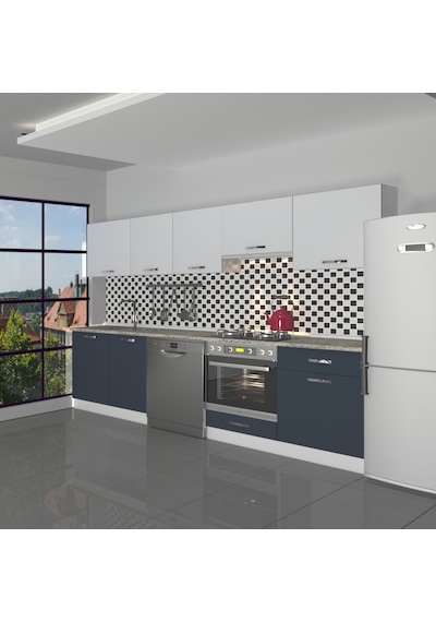 Decoraktiv Elite 280 Ankastre Fırın Modüllü Mdf Hazır Mutfak Dolabı - Tezgah Dahil - Antrasit - Buz Gri Diğer Decoraktiv Elite 280 Ankastre Fırın Modüllü Mdf Hazır Mutfak Dolabı - Tezgah Dahil - Antrasit - Buz Gri Diğer