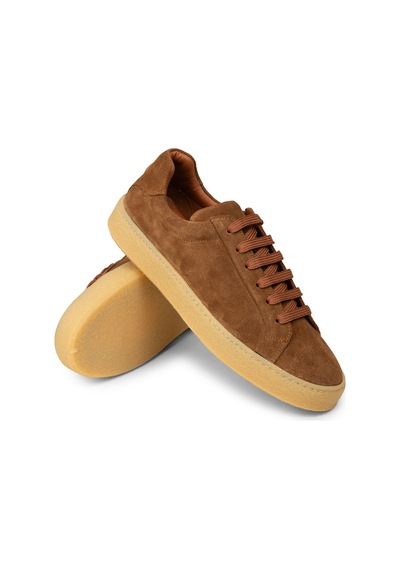 Deery Erkek Hakiki Süet Taba Renk Sneaker - 02018mtbac03