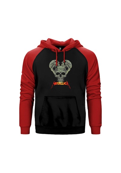 Metallica 3 Dry Heads Gri Renk Reglan Kol Sweatshirt / Hoodie