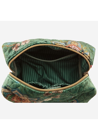 Yeşil Polyester Makyaj Çantası 21,5x10x10,5 Cm