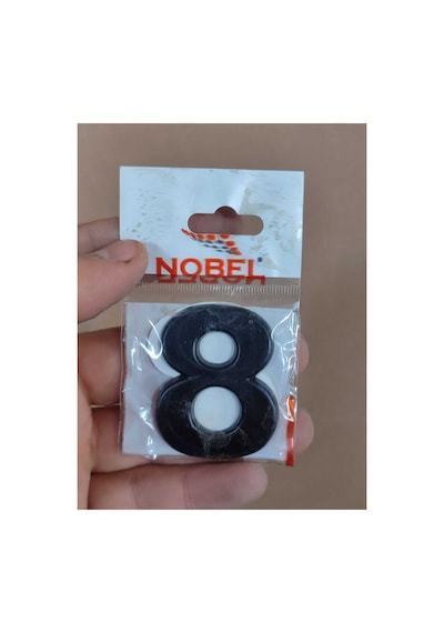 Yapışkanlı Kapı Numarası Kapı No Siyah Küçük Boy 50 Mm 5cm Siyah Renk Numaralar 1 Adet 8 8