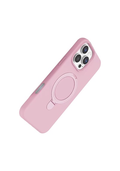 Newface Apple İphone 16 Pro Max Regal Magsafe Standlı Kapak - Açık Pembe