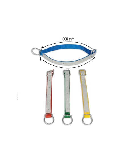 Melasty Küçükbaş Boyun Kayışı Delikli Derili Kırmızı - 60 Cm -3084