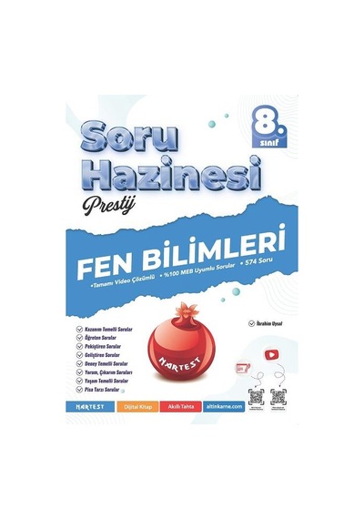 Nartest Yayınları 8. Sınıf Fen Bilimleri Soru Hazinesi