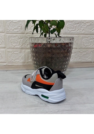 M.p One 3127 Işıklı Fuspetli Bebe Spor Ayakkabı Gri - Siyah