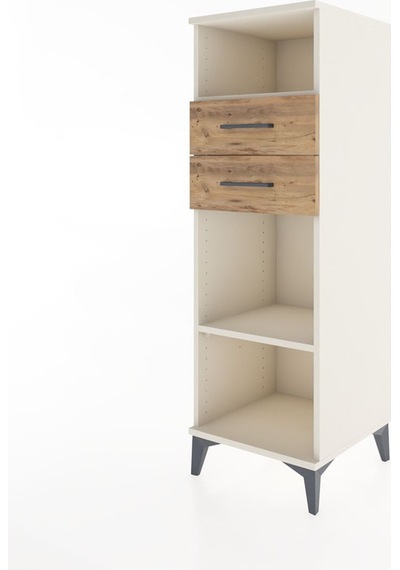 Hyperion Dolap 2 Raflı 2 Çekmeceli 44x44x134 Aytaşı-çam Aytaşı