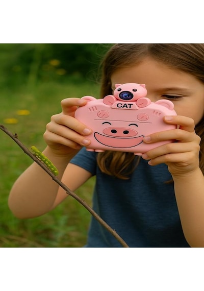 Kameralı Fotoğraf Yazıcısı Pembe Renk Diğer