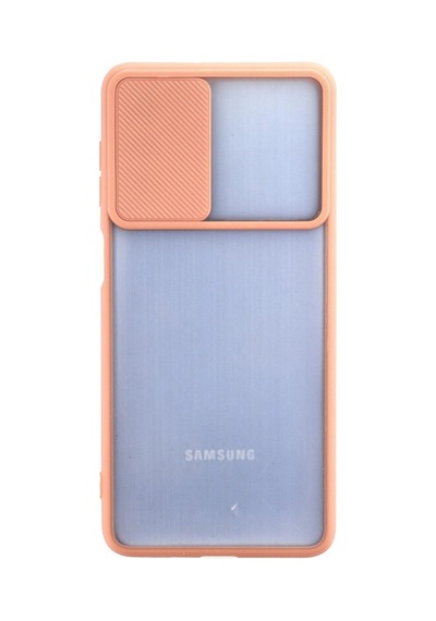 Samsung Galaxy Uyumlu M52 5g Kılıf Palm Buzlu Kamera Sürgülü Silikon - Pembe İtdark10883