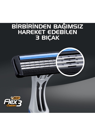 Bic 3 Flex Classic Tıraş Bıçağı 3'lü Bic 3 Flex Classic Tıraş Bıçağı 3'lü