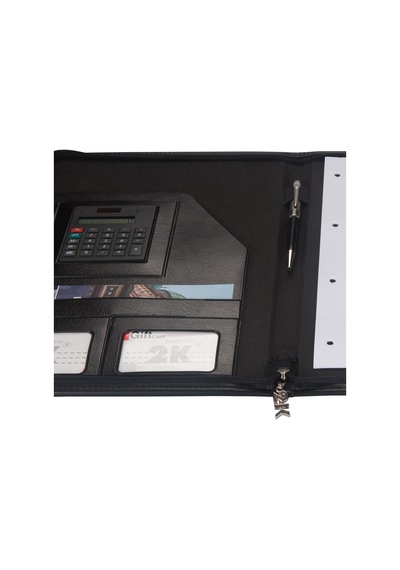 Sekreterlik Hesap Makinalı Fermuarlı A4 100 Yaprak 25,5x34 Cm