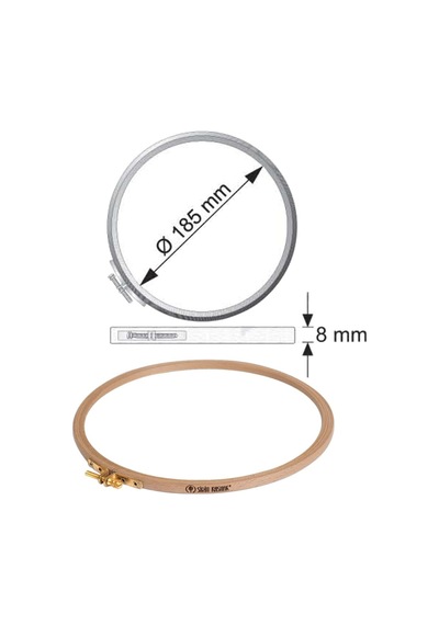 Şirin Vidalı Yuvarlak Nakış Kasnağı - 185 Mm - 8 Mm - 202/4 - 330831722