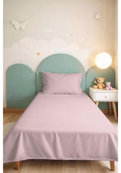 Pudra Minimal Genç Odası Tek Kişilik Pike Takımı - Modern Kapitone Bej 160x220 Cm Yatak Örtüsü Sabahçı Kuşluk Dokunuşu