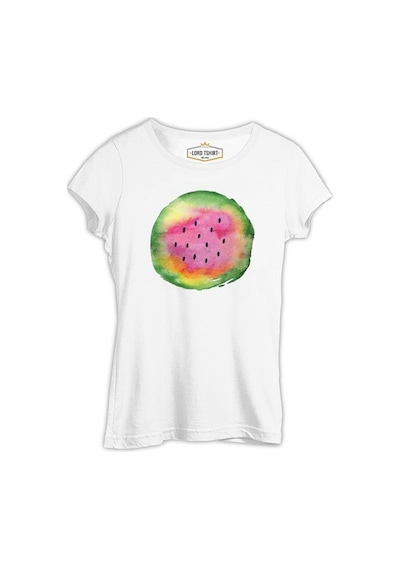 Eat When Summer - Karpuz Beyaz Kadın Tshirt 001