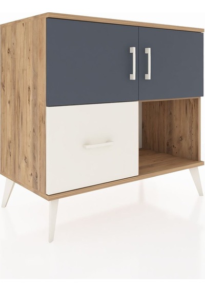 Hyperion Şifonyer 2 Raflı Tek Çekmeceli 2 Kapaklı 88x44x80 Çam-antrasit/aytaşı Antrasit/aytaşı Hyperion Şifonyer 2 Raflı Tek Çekmeceli 2 Kapaklı 88x44x80 Çam-antrasit/aytaşı Antrasit/aytaşı