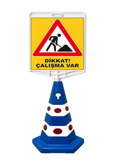 Çalışma Var Baskılı Kedi Gözlü Koni Seti Trafik Dubası