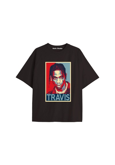 Kalic Studio Unisex Travis Scott Astroworld Tshirt Siyah-5