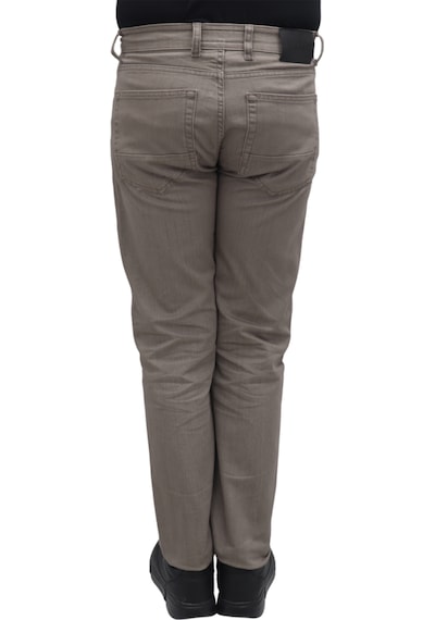 Dmc Tekstil Hacker Denim Erkek Koyu Bej Yüksek Bel Rahat Kesim Boru Paça Büyük Beden Jean Pantolon