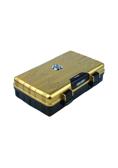 Seyahat Tipi Gold-siyah Humidor Puro Kutusu - Tr2214
