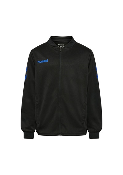 Hummel Logolu Kolej Yaka Fermuarlı Eşofman Takımı Unisex Çocuk Eşofman Takımı 236383-2431 Siyah