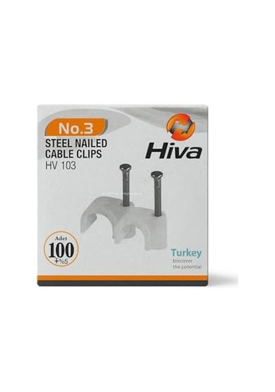 Hiva Çelik Çivili Kroşe, Kablo Klipsi, Dayanıklı, Plastik, Beyaz, Pratik, Kablo Sabitleme Aparatı, Elektrik, Tesisat Düzenleme İçin, Çivi Klips Seti, 100 Adet No:1 Hiva Çelik Çivili Kroşe, Kablo Klipsi, Dayanıklı, Plastik, Beyaz, Pratik, Kablo Sabitleme Aparatı, Elektrik, Tesisat Düzenleme İçin, Çivi Klips Seti, 100 Adet No:1