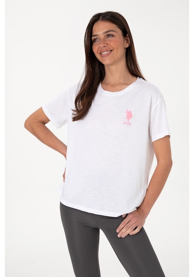 U.S. Polo Assn. Kadın Beyaz Bisiklet Yaka Tişört 50300703-VR013 U.S. Polo Assn. Kadın Beyaz Bisiklet Yaka Tişört 50300703-VR013