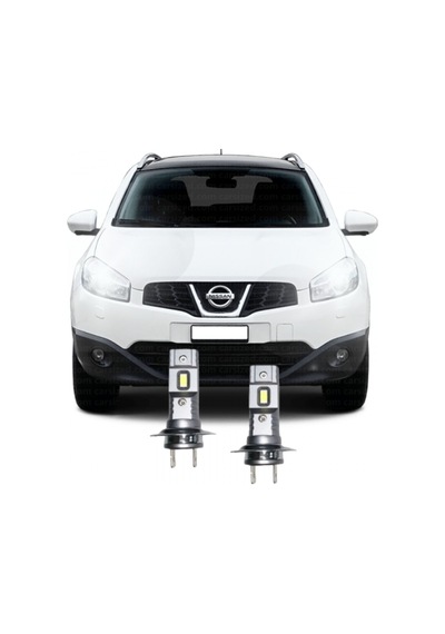Megamarket06 Nıssan Qashqai J10 Led Kısa Far Ampulü Mini Led 2'li Set H7