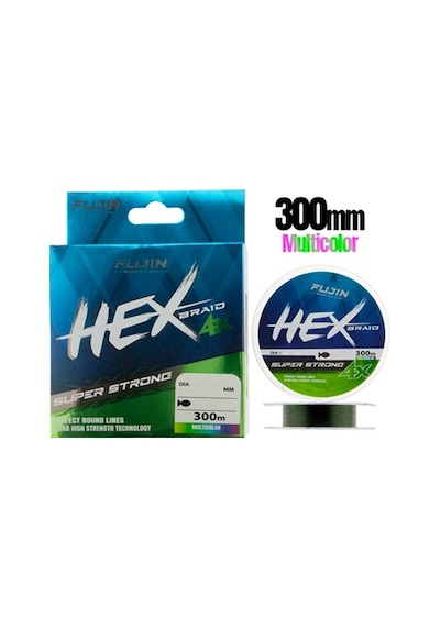 Fujin Hex Braid 4x 300mt Multicolor Pe İp Misina 0,20 Mm