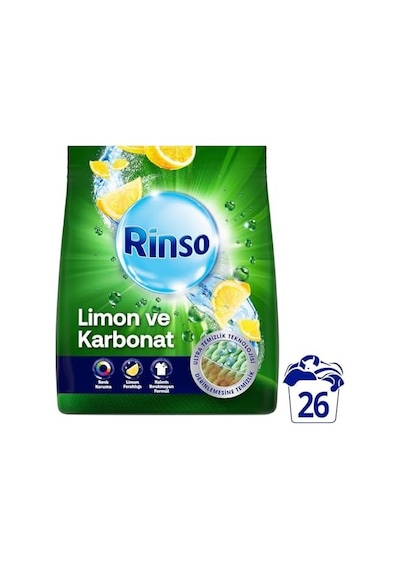 Toz Çamaşır Deterjanı Limon Ve Karbonat Renkliler Ve Beyazlar İçin 4 Kg