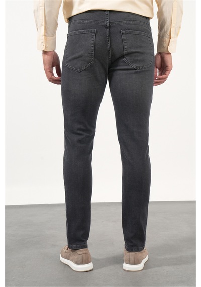 İmza Füme 5 Cep Slim Fit Casual Pamuklu Denim Pantolon 1023260170 Antrasit