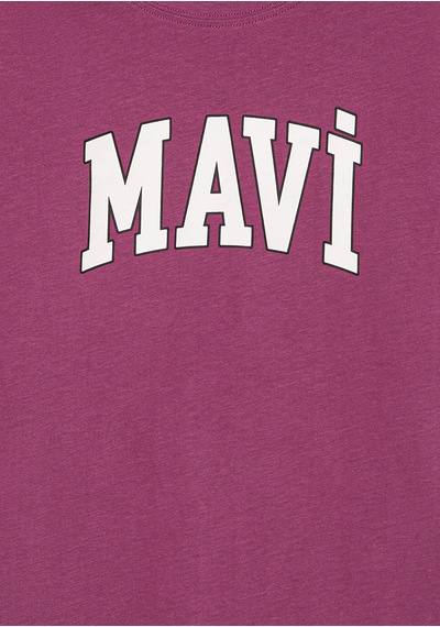 Mavi - Mavi Logo Baskılı Mor Tişört 7610109-70651 Mor