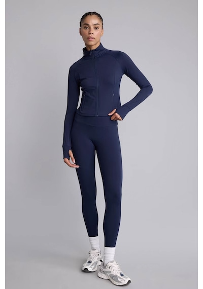 Defacto Ultra Yumuşak Beli Saran Sporcu İndigo Kadın Tayt H5292ax/ın187