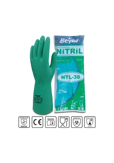 Ntl-38 Nitril Iş Eldiveni 10 Numara 1 Çift