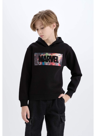 DeFacto Erkek Çocuk Marvel Avengers Kapüşonlu Kalın Sweatshirt D6736A824WNBK81