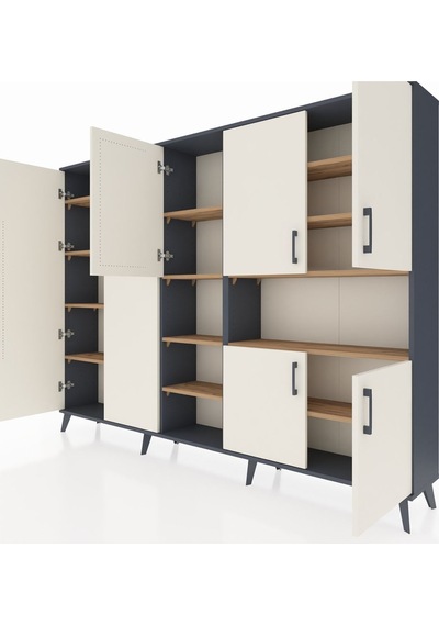 Arges Dolap 13 Raflı 7 Kapaklı 220x30x163 Antrasit-aytaşı/çam Aytası/atlas Çam - Antrasıt Arges Dolap 13 Raflı 7 Kapaklı 220x30x163 Antrasit-aytaşı/çam Aytası/atlas Çam - Antrasıt