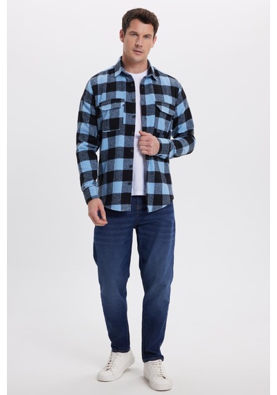 Tudors Erkek Slim Fit Dar Kesim Uzun Kollu Kapaklı Çift Cepli Kareli Kışlık Oduncu Gömlek-41702 Çok Renkli Tudors Erkek Slim Fit Dar Kesim Uzun Kollu Kapaklı Çift Cepli Kareli Kışlık Oduncu Gömlek-41702 Çok Renkli