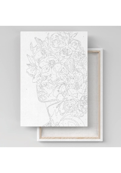 Palmiye Hobi Sanat Sayılarla Boyama Tuval Seti Fırça Boya Dahil Çıtalı 40x50 Cm - Mavi Rüya