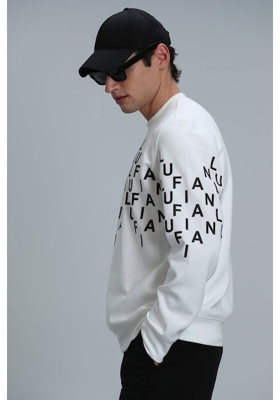 Lufian 112030108100510 Rose Erkek Sweatshirt - Kırık Beyaz Lufian 112030108100510 Rose Erkek Sweatshirt - Kırık Beyaz